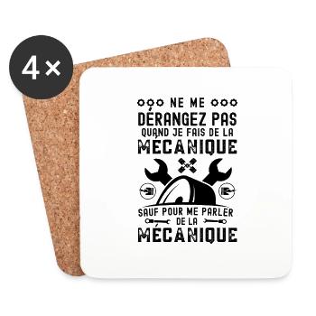 Humour mécanicien 7 - Dessous de verre (lot de 4) - blanc - Devant