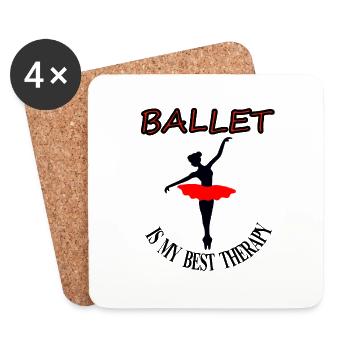 ballet dancing ballet dancer dancer gift idea - Coasters (set of 4) - white - Front