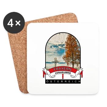Vorarlberg Fraxern Österreich Souvenir - Untersetzer (4er-Set) - Weiß - Vorne