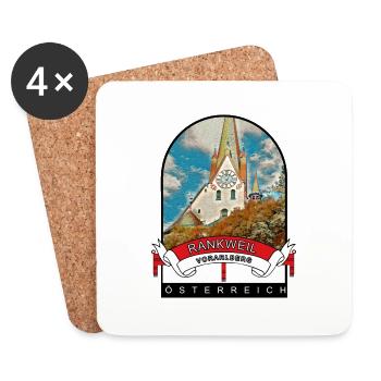 Vorarlberg Rankweil Österreich Souvenir - Untersetzer (4er-Set) - Weiß - Vorne