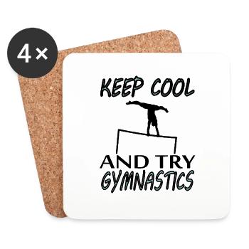 Gymnastics Sport Fitness Gymnastik Geschenkidee - Untersetzer (4er-Set) - Weiß - Vorne