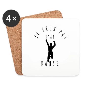 Je peux pas, j'ai danse - Dessous de verre (lot de 4) - blanc - Devant