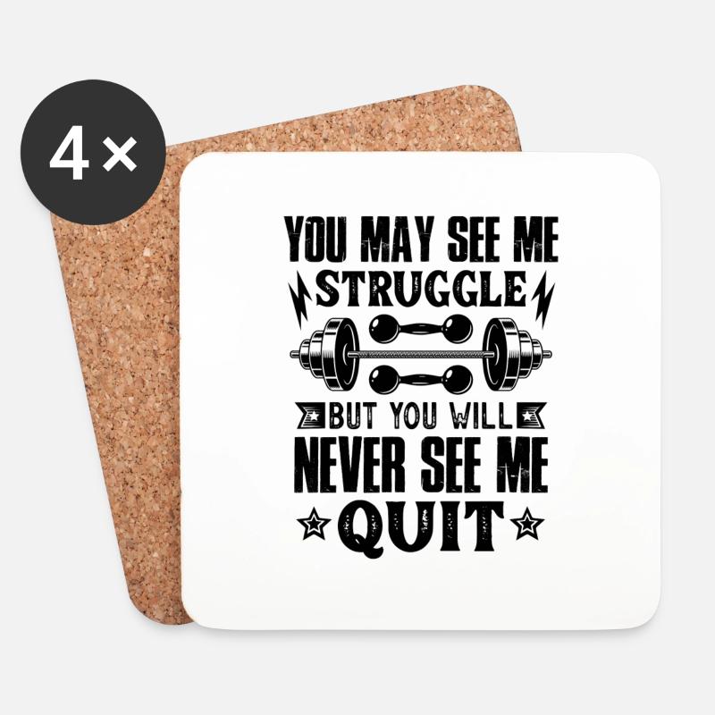 You May See Me Struggle But You Will Never See Me - Untersetzer (4er-Set) - Weiß