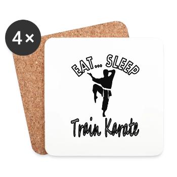 Karate Kampfsport ich liebe Karate Geschenkidee - Untersetzer (4er-Set) - Weiß - Vorne
