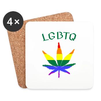 LGBTQ - Untersetzer (4er-Set) - Weiß - Vorne