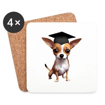 Chihuahua Dog Bachelor Dogs Study Dog Owners - Dessous de verre (lot de 4) - blanc - Devant