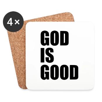 God is good - Dessous de verre (lot de 4) - blanc - Devant