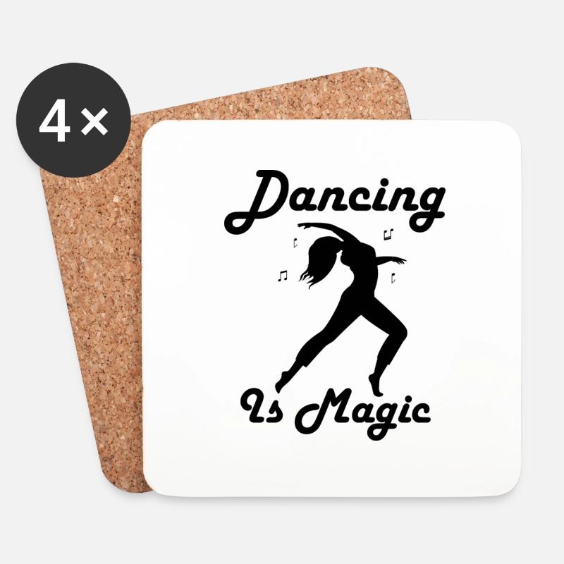 Dancing Dance Music - Untersetzer (4er-Set) - Weiß