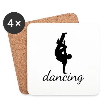 Dancing Dance Music - Untersetzer (4er-Set) - Weiß - Vorne