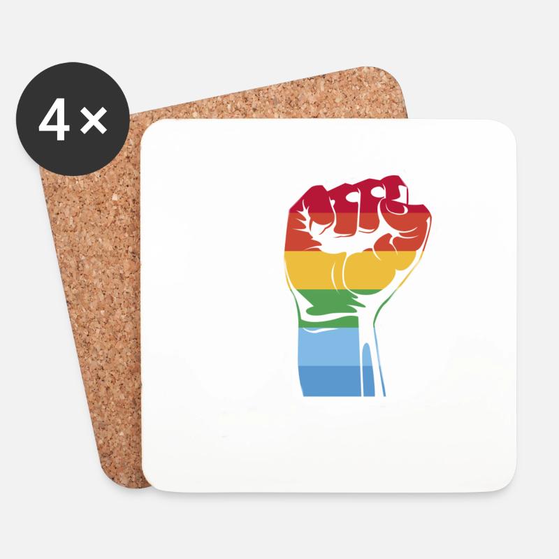 Pride - Coasters (set of 4) - white