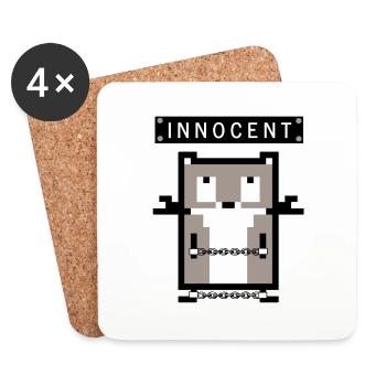 Prisonhamster - Coasters (set of 4) - white - Front