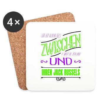 doggie hund boxer lieben geschenkidee hunderasse - Untersetzer (4er-Set) - Weiß - Vorne