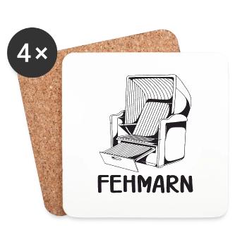 FEHMARN STRANDKORB - Untersetzer (4er-Set) - Weiß - Vorne