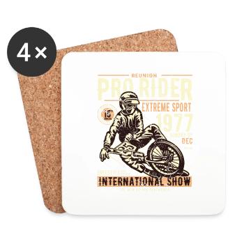 Fahrrad - Untersetzer (4er-Set) - Weiß - Vorne