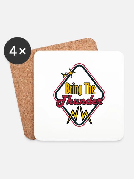 Bring the thunder - Untersetzer (4er-Set) - Weiß