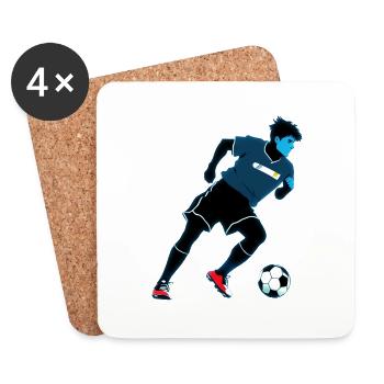 fussball - Untersetzer (4er-Set) - Weiß - Vorne
