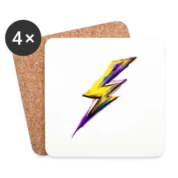 Stylized flash flash - Coasters (set of 4) - white - Front
