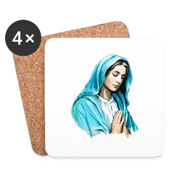 Heilige Maria Maria Madonna Mariana Jungfrau Maria Heilig - Untersetzer (4er-Set) - Weiß - Vorne
