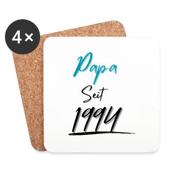 Papa seit 1994 - Untersetzer (4er-Set) - Weiß - Vorne