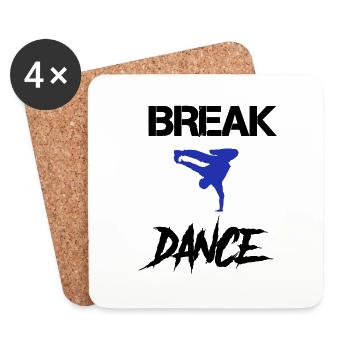 Break Dance - Coasters (set of 4) - white - Front