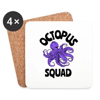 octopus squad - Coasters (set of 4) - white - Front