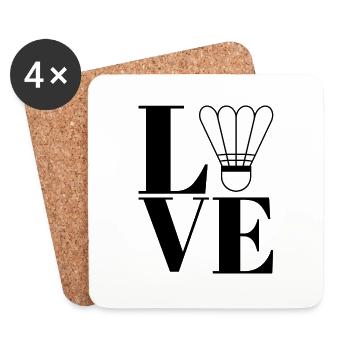 Badminton badminton badminton fan badminton team - Coasters (set of 4) - white - Front