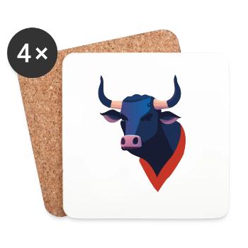 Stier Feria - Untersetzer (4er-Set) - Weiß - Vorne