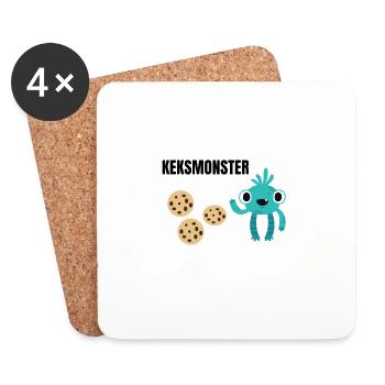 KEKSMONSTER Kekse - Untersetzer (4er-Set) - Weiß - Vorne