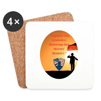 Veterans, veterans, armistice. - Coasters (set of 4) - white - Front