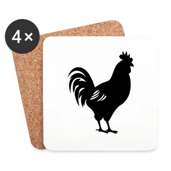 Chicken - Coasters (set of 4) - white - Front