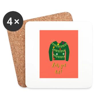 Let’s get lit - Coasters (set of 4) - white - Front
