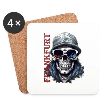 Frankfurt Design pour les ultras et les fans de Francfort - Dessous de verre (lot de 4) - blanc - Devant