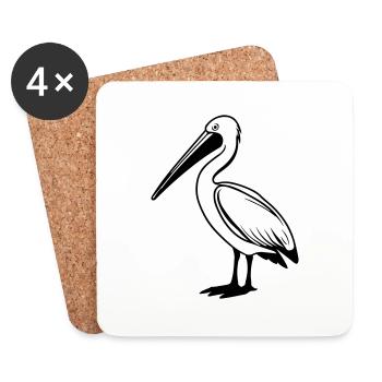 Pelican - Coasters (set of 4) - white - Front
