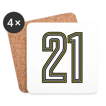 21 - Coasters (set of 4) - white - Front