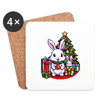 Frohe Weihnachten #17 - Untersetzer (4er-Set) - Weiß - Vorne
