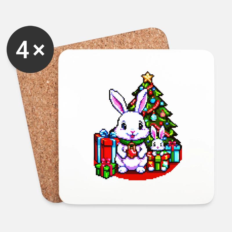 Frohe Weihnachten #17 - Untersetzer (4er-Set) - Weiß