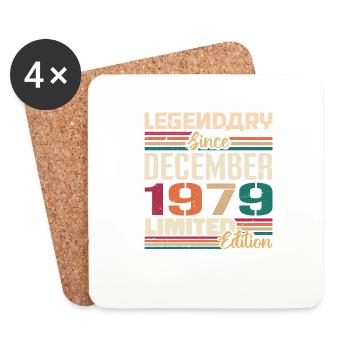 Legendary since December 1979 Vintage December 1979 - Coasters (set of 4) - white - Front