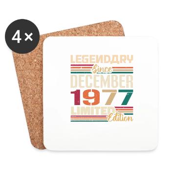 Légendaire depuis décembre 1977 Millésime décembre 1977 - Dessous de verre (lot de 4) - blanc - Devant