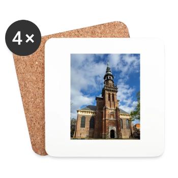 Nieuwe Kerk in Haarlem, Niederlande (Nederland) - Untersetzer (4er-Set) - Weiß - Vorne