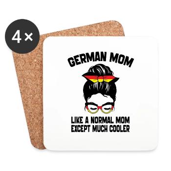 German Mom Like A Normal Mom Mother's Day 2024 - Coasters (set of 4) - white - Front