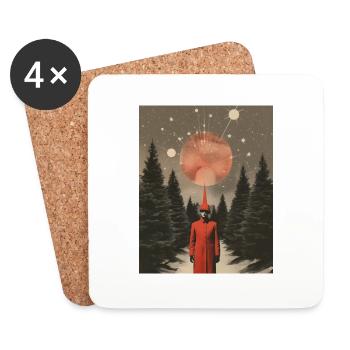 Make a mystical wish - Coasters (set of 4) - white - Front