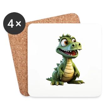 Les dragons n’existent que dans les mythes et les légendes - Dessous de verre (lot de 4) - blanc - Devant