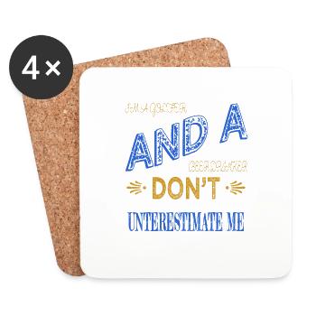 GolfCoachGift FunnyGolf Shirt GolfKids Joke - Coasters (set of 4) - white - Front