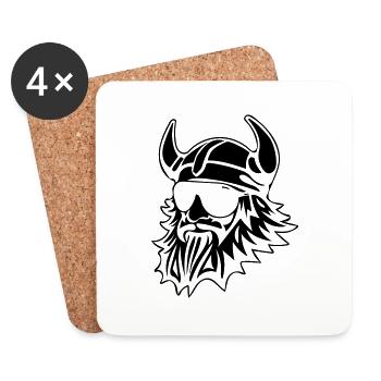 Viking - Dessous de verre (lot de 4) - blanc - Devant
