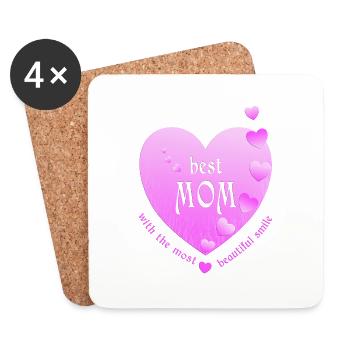 best mom mommy mother - Untersetzer (4er-Set) - Weiß - Vorne