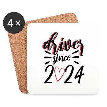 Driver's License 2024 Driving Test Driving Test - Coasters (set of 4) - white - Front