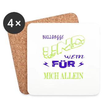 Great Dane Doggie Egalite Wine Spritzer Puppy Bday - Coasters (set of 4) - white - Front