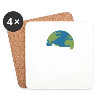 Backpacker by Day Couch Sleeper by Night - Coasters (set of 4) - white - Front