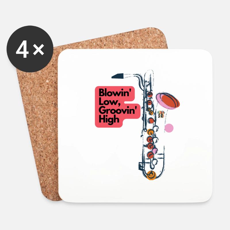 Blowin Low Groovin High - Untersetzer (4er-Set) - Weiß