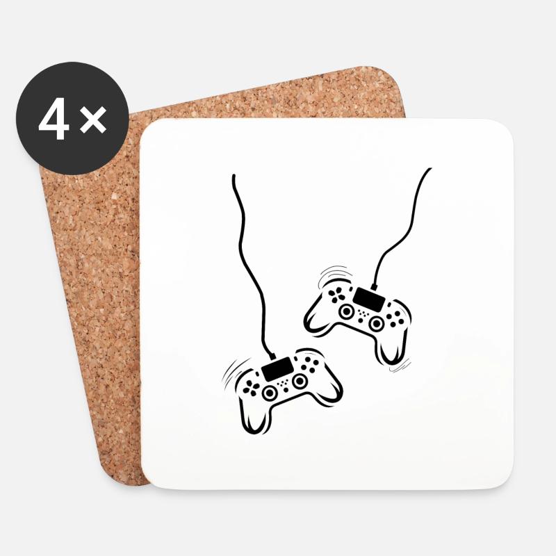 Spielkonsolen-Controller - Untersetzer (4er-Set) - Weiß